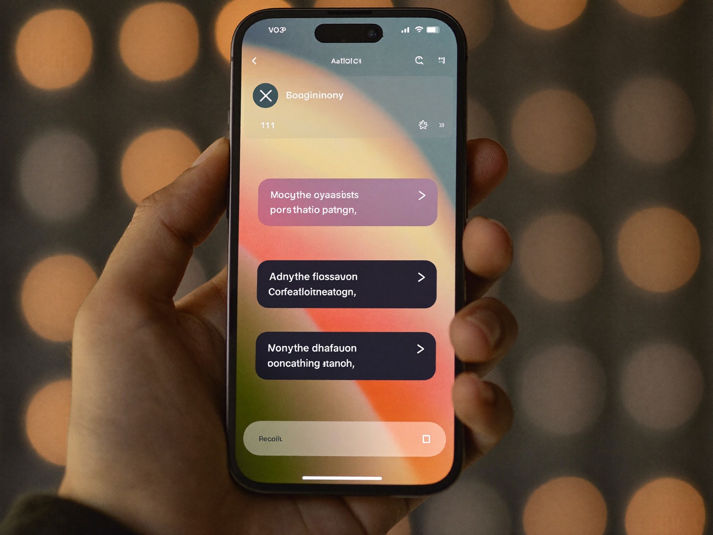 A phone showing an AI assistant recommending a local business