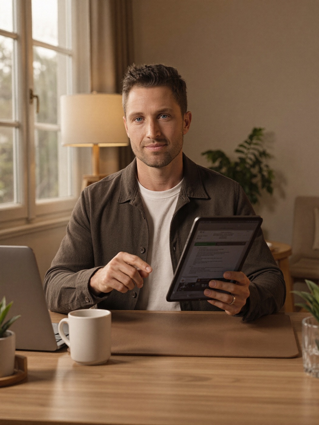 A local business owner seeing his business recommended by an AI assistant
