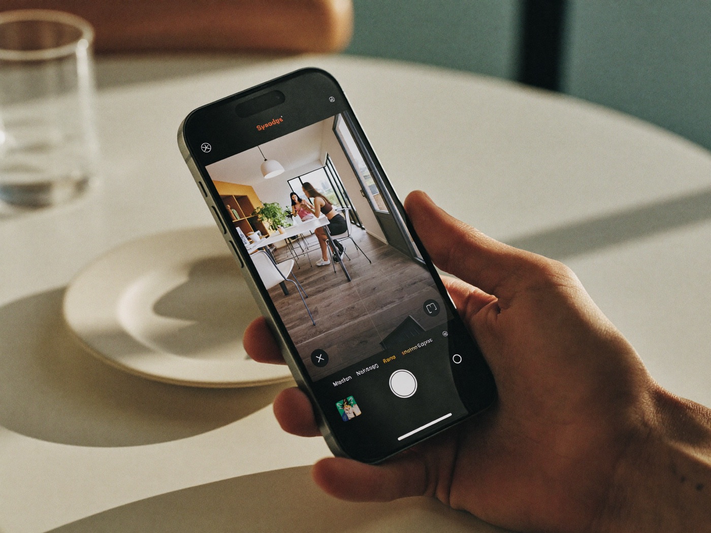A fast loading website open on a phone at a cafe table