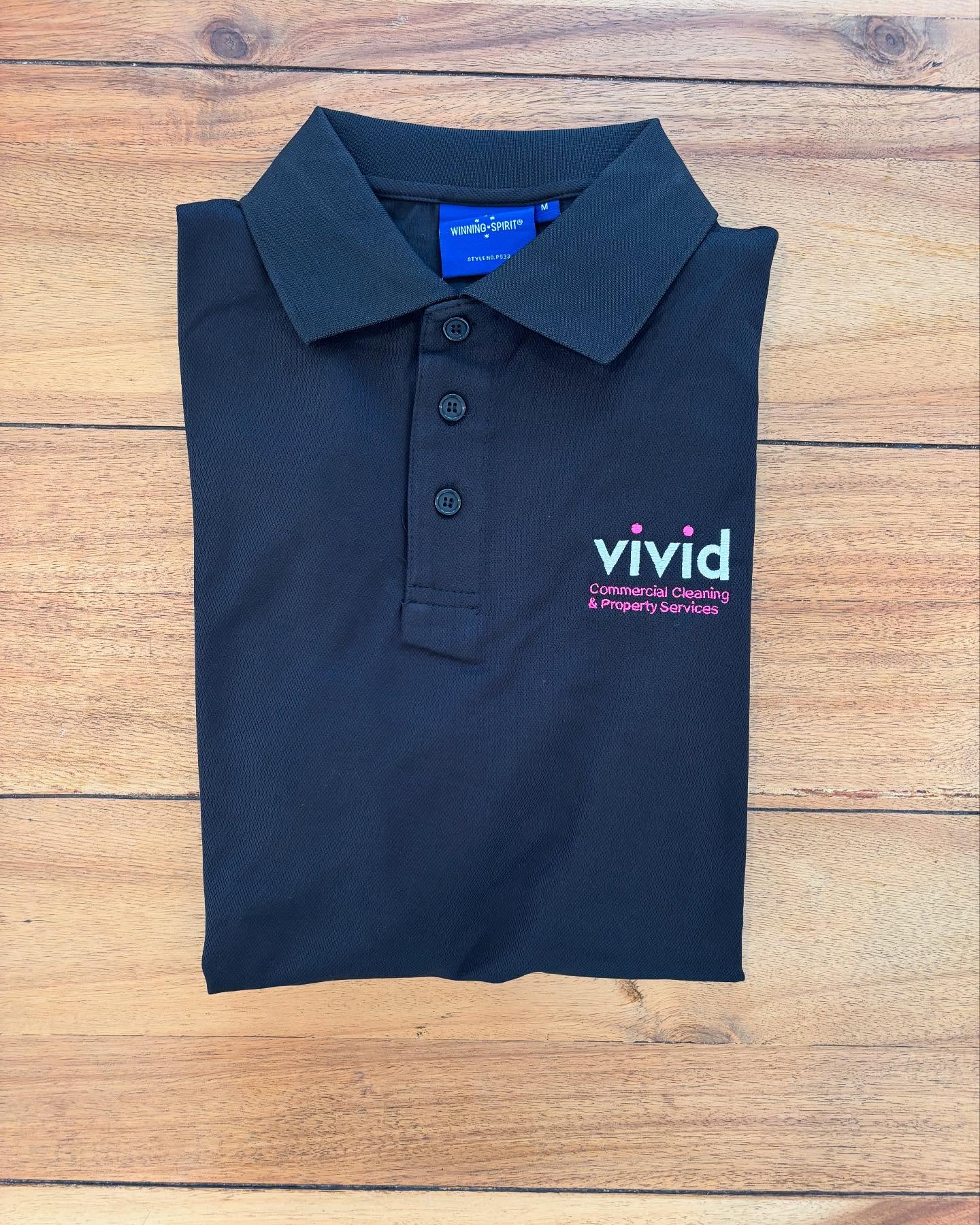 Vivid custom embroidered polo shirt